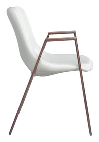 Zuo Modern Desi Dining Chair in Black & Walnut/Azure Gray & Walnut/Beige & Walnut