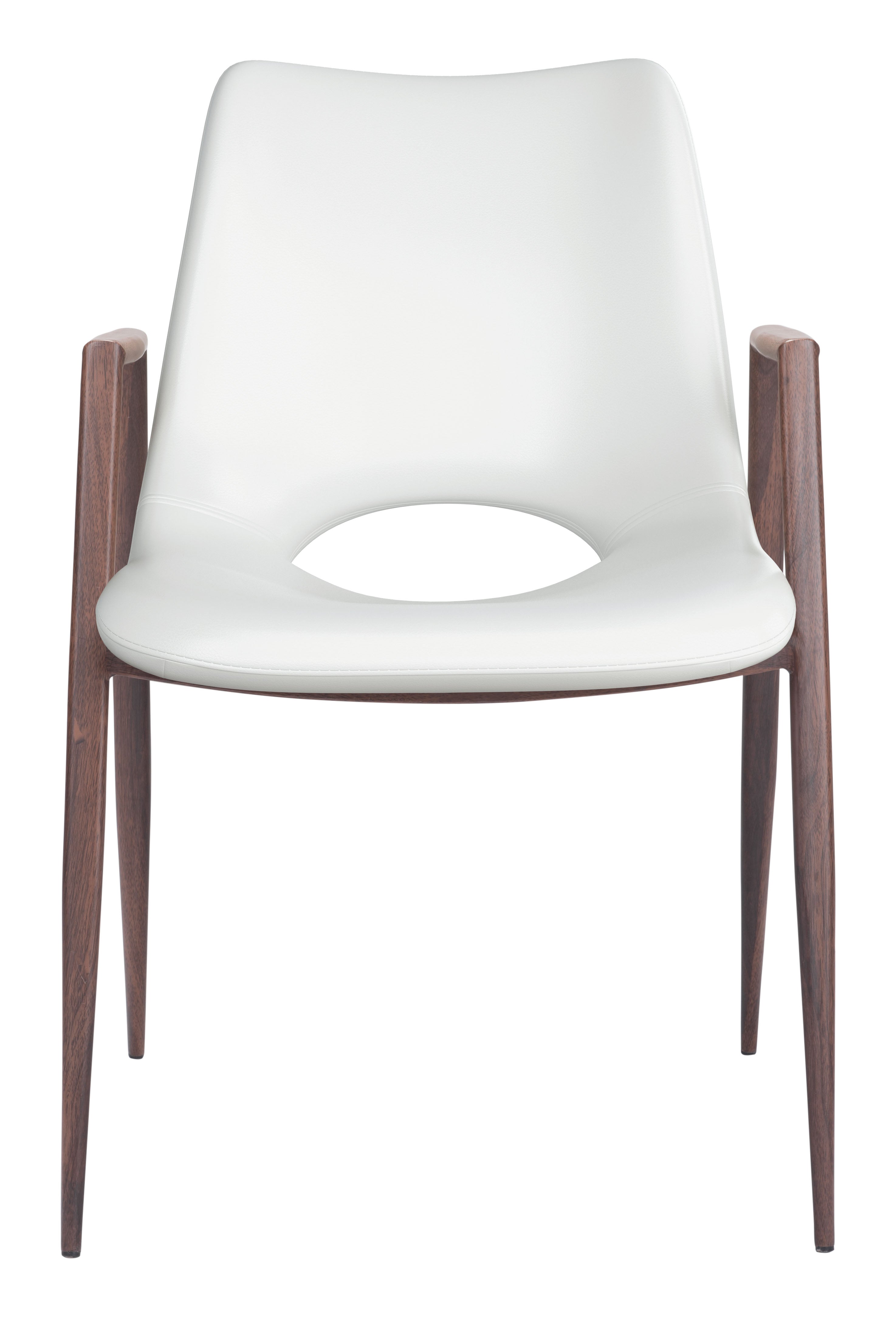 Zuo Modern Desi Dining Chair in Black & Walnut/Azure Gray & Walnut/Beige & Walnut