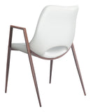 Zuo Modern Desi Dining Chair in Black & Walnut/Azure Gray & Walnut/Beige & Walnut