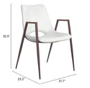 Zuo Modern Desi Dining Chair in Black & Walnut/Azure Gray & Walnut/Beige & Walnut