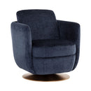 Sunpan Gilley Swivel Lounge Chair - Bergen Navy / Meg Ash