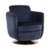 Sunpan Gilley Swivel Lounge Chair - Bergen Navy / Meg Ash