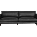Sunpan Rogers Sofa Cortina Black / Cortina Ink / Shalimar Tobacco Leather