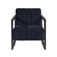 Sunpan Joaquin Lounge Chair Bravo Metal / Metropolis Blue