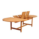 International Home Miami Amazonia Charlotte 9 Piece Teak Double Extendable Rectangular Patio Dining Set