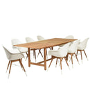 International Home Miami Amazonia Charlotte 9 Piece Teak Rectangular Patio Dining Set
