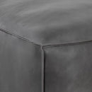 Sunpan Liron Ottoman Overcast Grey / Tobacco Tan