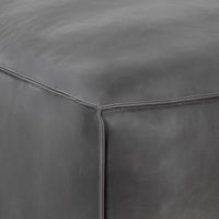 Sunpan Liron Ottoman Overcast Grey / Tobacco Tan