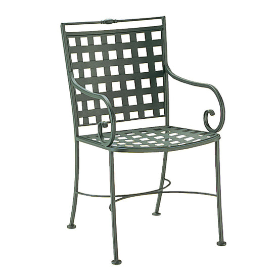 Woodard Sheffield Dining Arm Chair with Optional Cushion