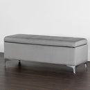 Sunpan Janet Storage Bench Antonio Charcoal / Bravo Black / Bravo Cream