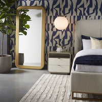 Sunpan Kayden Nightstand - Cream Shagreen