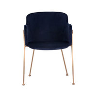 Sunpan Odesa Dining Armchair Abbington Navy / Dillon Cream