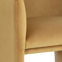 Sunpan Doreen Lounge Chair in Lux Brass - Diamond Mummy / Rubino White / Lux Moon Dust - Diamond Ocher