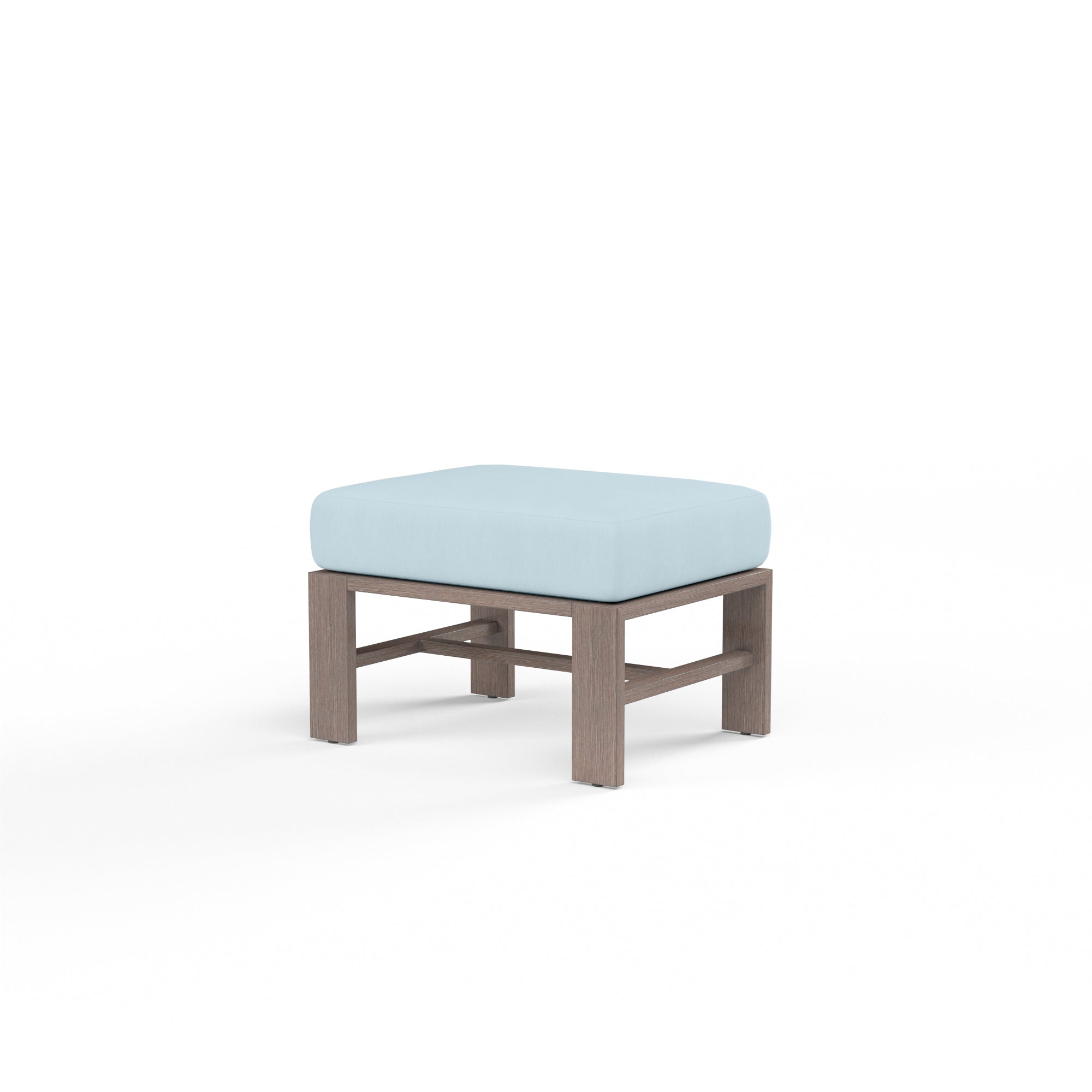 Sunset West Laguna Aluminum Ottoman with Cushion