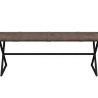 Sunpan Elon Bench - Vintage Cognac / Suede Light Tan Leather
