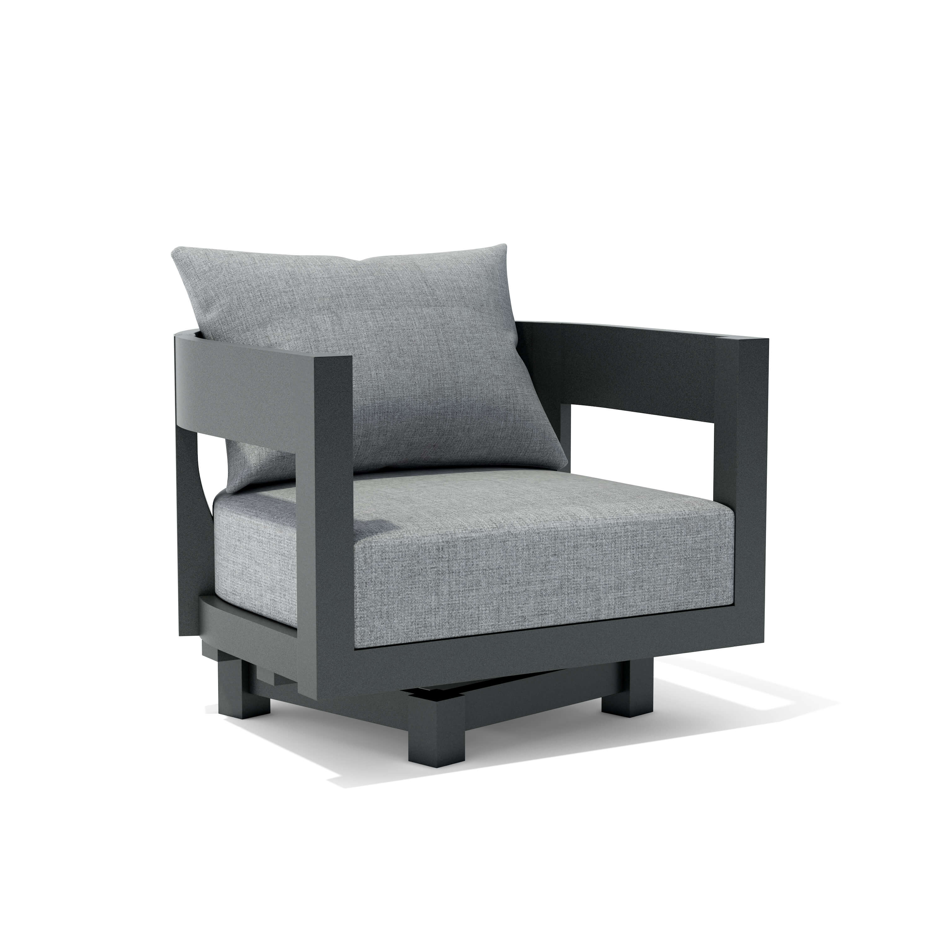 Anderson Teak Coronado Aluminum Swivel Armchair