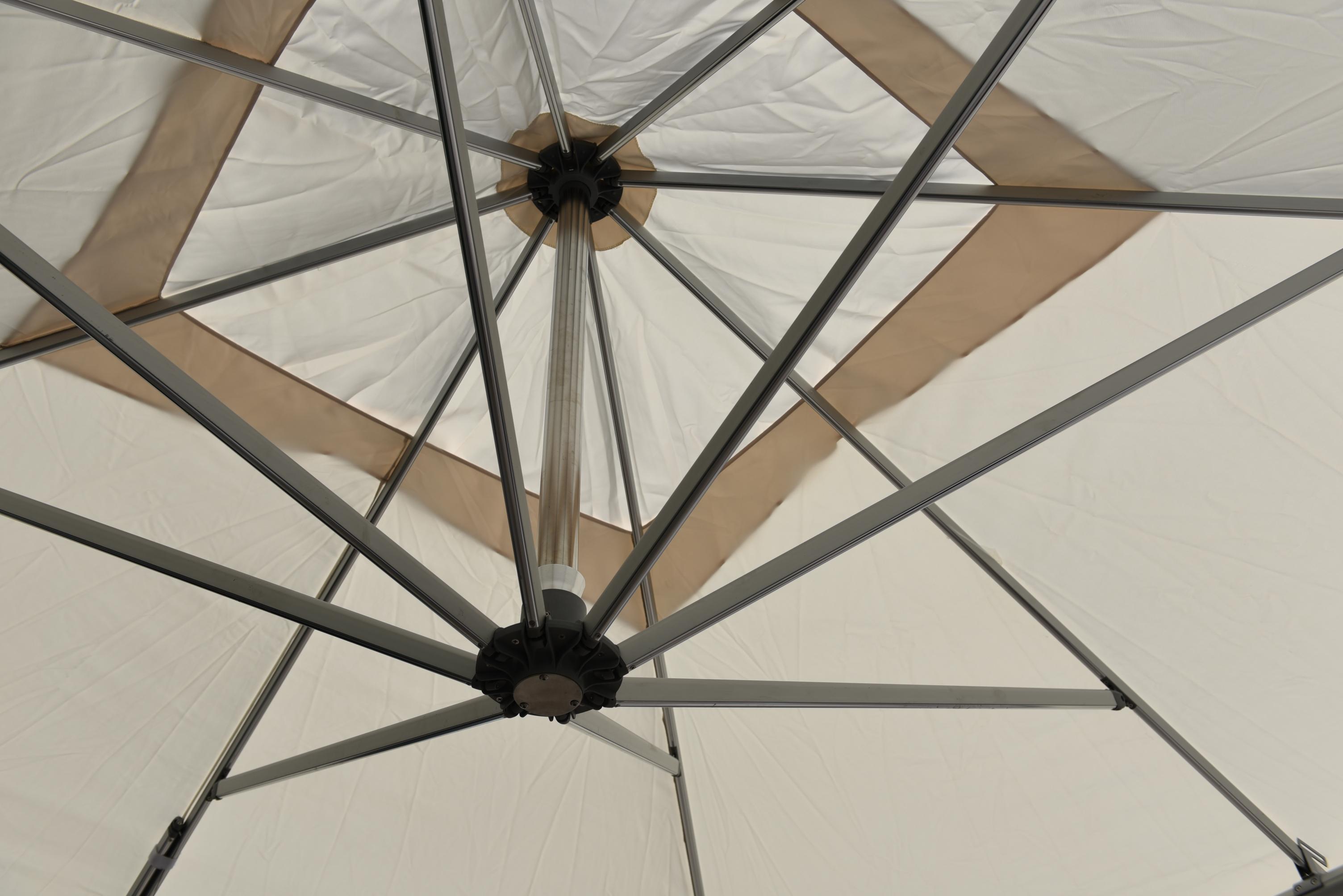 Bambrella Hurricane Alize 3.4m Square Aluminum Pavilion Umbrella
