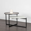 Sunpan Rivas Coffee Table Grey / White Marble