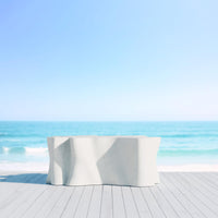 Azzurro Living Daintree Coffee Table In Bone Concrete