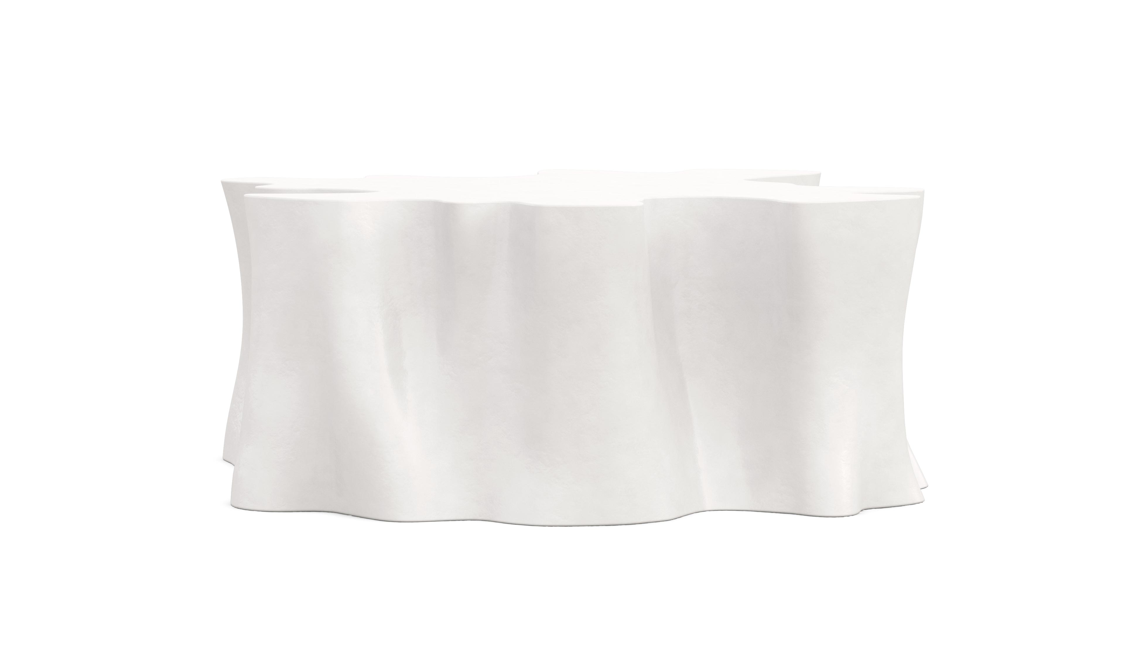 Azzurro Living Daintree Coffee Table In Bone Concrete