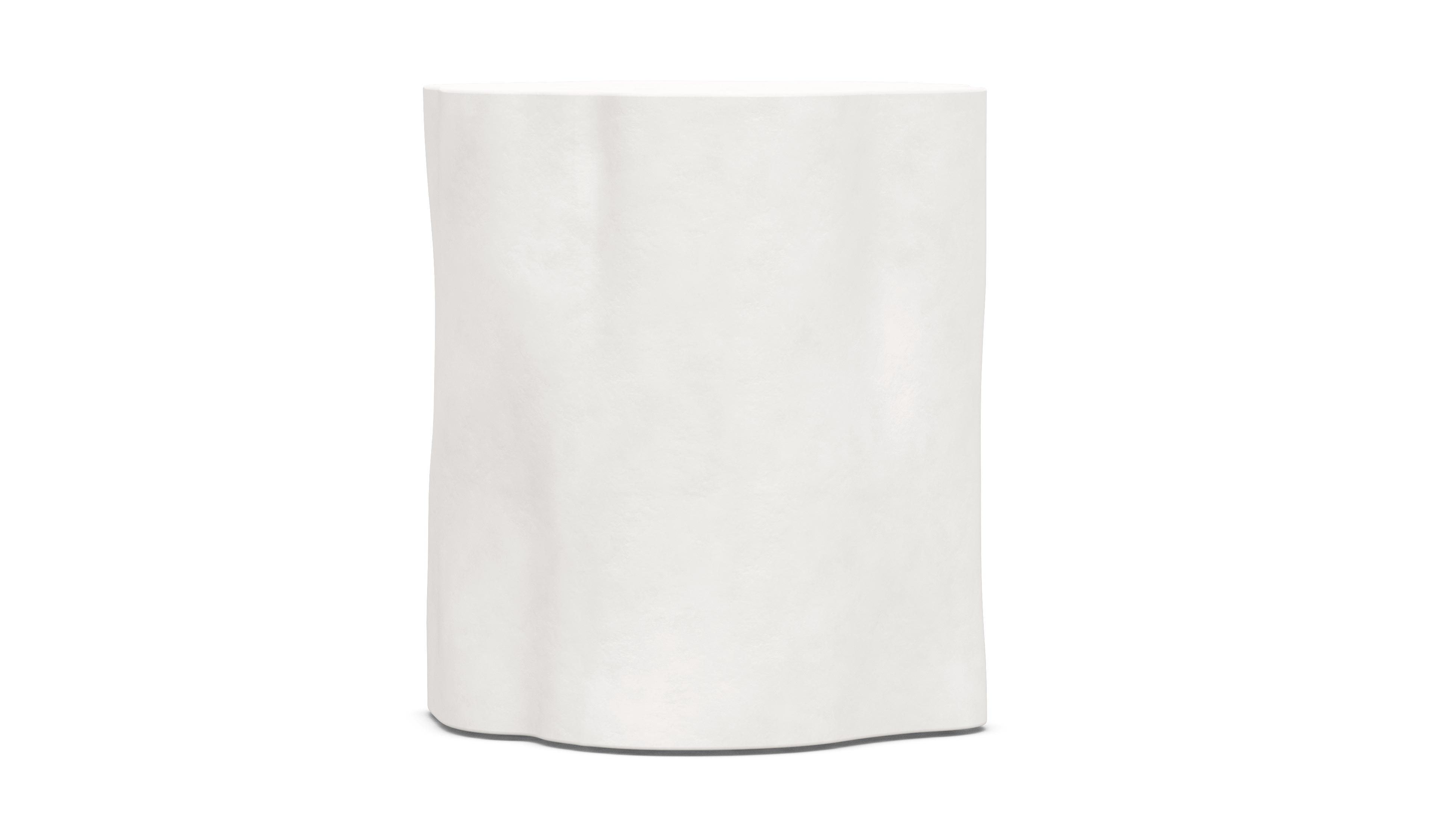Azzurro Living Daintree Side Table With Bone Concrete Frame And Bone Concrete