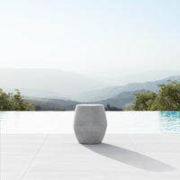 Azzurro Living Durban Side Table With Asteroid Concrete Frame And Asteroid Concrete