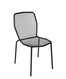 BFM Seating Avalon Stacking Side Chair - E-coated or Powder Coated Micro-Mesh Steel - Black