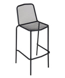 BFM Seating Avalon Stacking Barstool - E-coated or Powder Coated Micro-Mesh Steel - Black