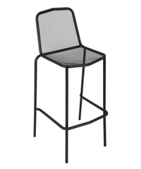 BFM Seating Avalon Stacking Barstool - E-coated or Powder Coated Micro-Mesh Steel - Black