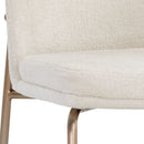 Sunpan Zeke Dining Chair Antique Brass in Bergen Ivory / Bergen Olive
