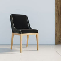 Sunpan Sorrento Dining Chair Palazzo Taupe / Regency Black