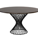 Sunpan Madeira Dining Table Ebony Brown / Grey Marble in 54''