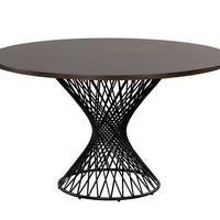 Sunpan Madeira Dining Table Ebony Brown / Grey Marble in 54''