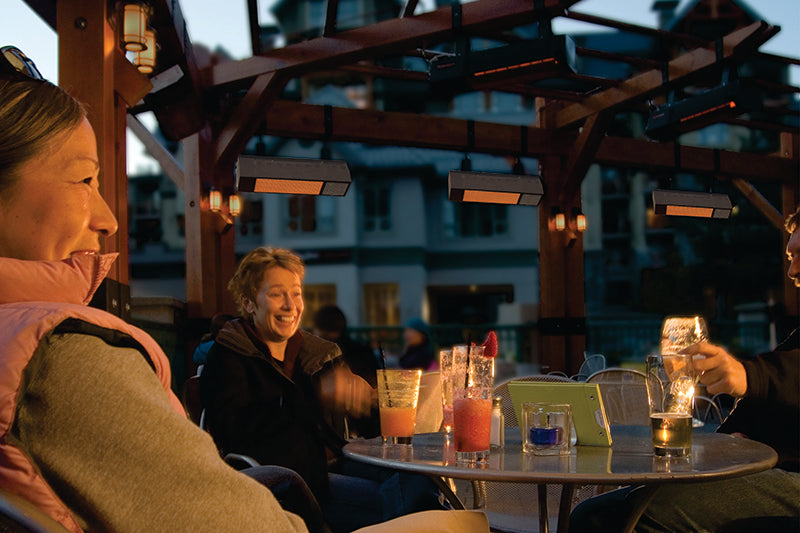 Schwank Patio Heaters Supreme 2352  Marine Grade S/S with Black Finish | 50/35,000 BTU NG