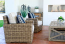Sunset West Havana Club Chair in Canvas with Self Welt