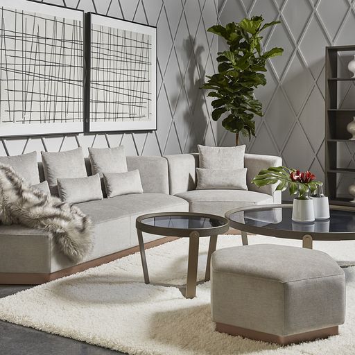 Sunpan Kelsey Sofa - Polo Club Stone