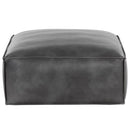 Sunpan Liron Ottoman Overcast Grey / Tobacco Tan