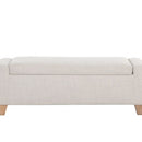 Sunpan Hartley Storage Bench in Distressed Nash Zebra / Natural - Moto Succo