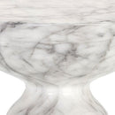 Sunpan Goya End Table Marble Look in Black / White