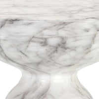 Sunpan Goya End Table Marble Look in Black / White