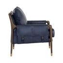 Sunpan Mauti Lounge Chair Dark Brown - Cortina Black Leather / Cortina Ink Leather