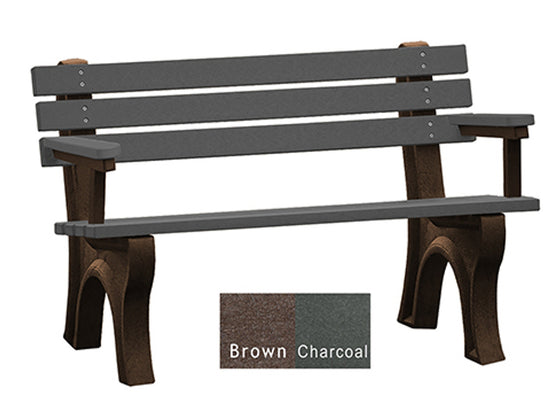 Polly Products Economizer Backed Bench with arms
