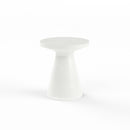 Sunset West GRC Round End Table, Bone / Dark Gray Finish