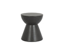 Sunset West GRC Round End Table, Bone / Dark Gray Finish