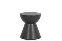 Sunset West GRC Round End Table, Bone / Dark Gray Finish