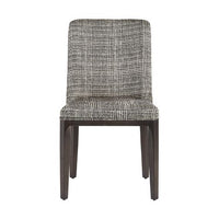 Sunpan Elisa Dining Chair in Grey Oak - Dazzle Cream / Naya Check Black / Light Oak - Mainz Cream