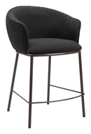 Zuo Modern Essen Counter Stool in Ivory/Black & Bronze