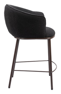 Zuo Modern Essen Counter Stool in Ivory/Black & Bronze