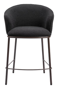 Zuo Modern Essen Counter Stool in Ivory/Black & Bronze