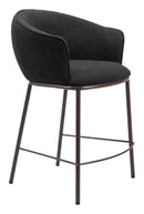 Zuo Modern Essen Counter Stool in Ivory/Black & Bronze